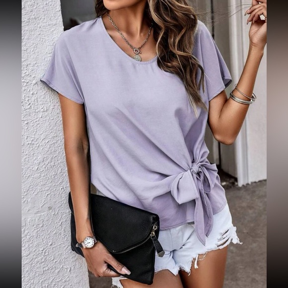 Boho batwing sleeve knot side blouse - Picture 7 of 15